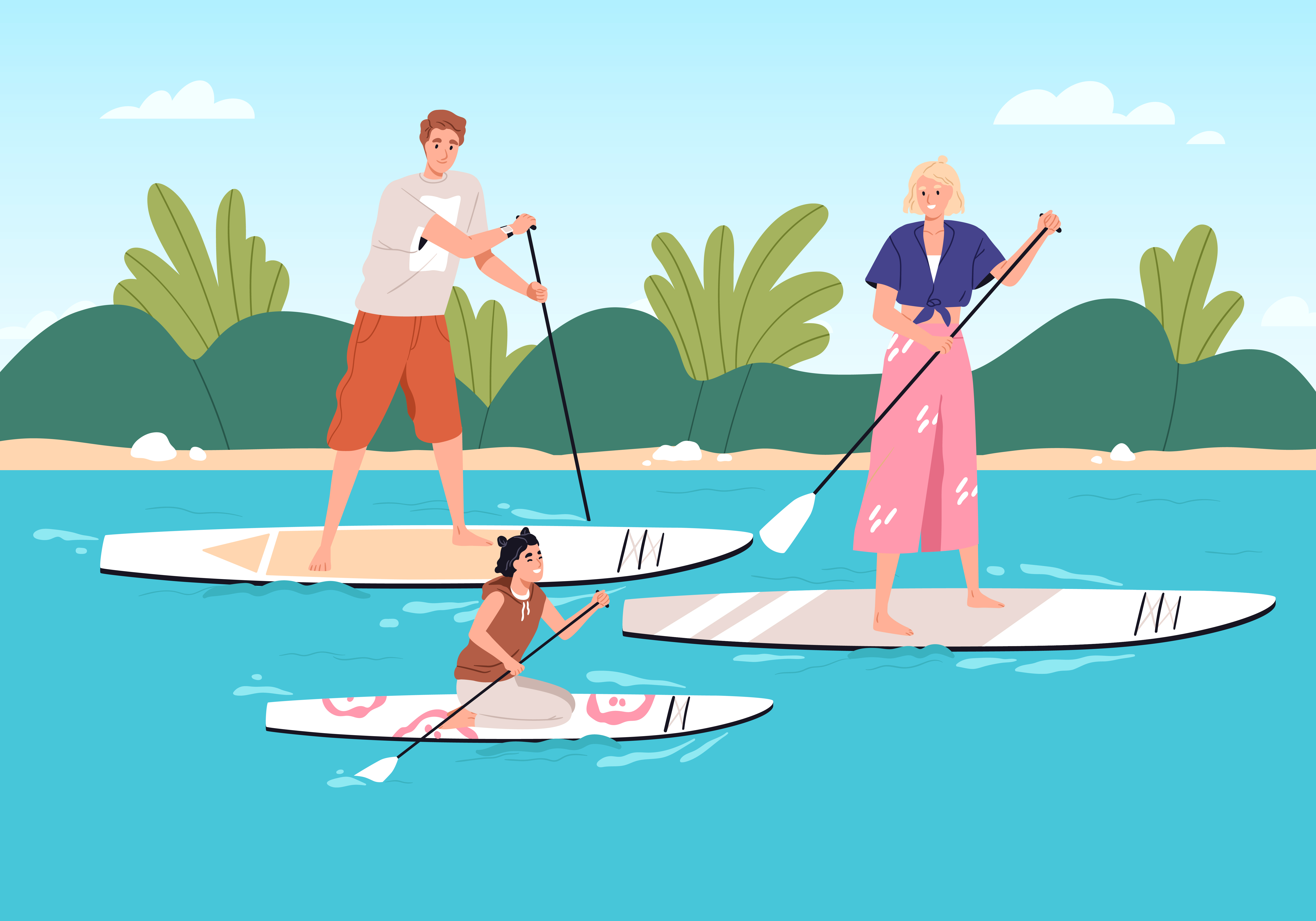 paddle boarding graphic