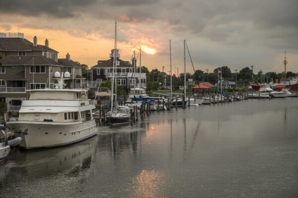 Boats Docked Along the Lewes and Rehoboth Canal