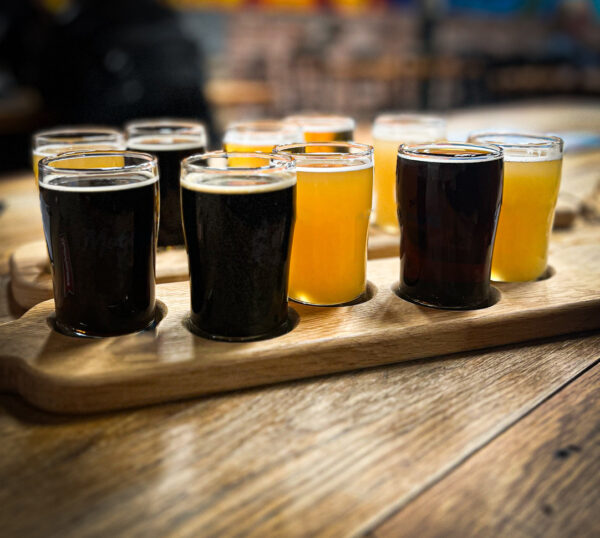 Dark and light IPA beers